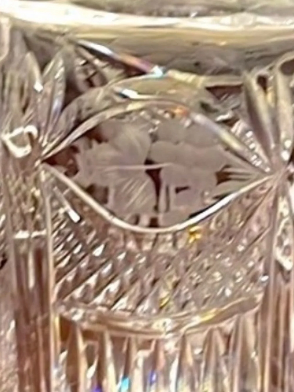 American Brilliant Period  Cut Glass Crystal Decanter -